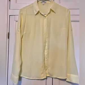 Express Yellow Portofino Shirt, size XS